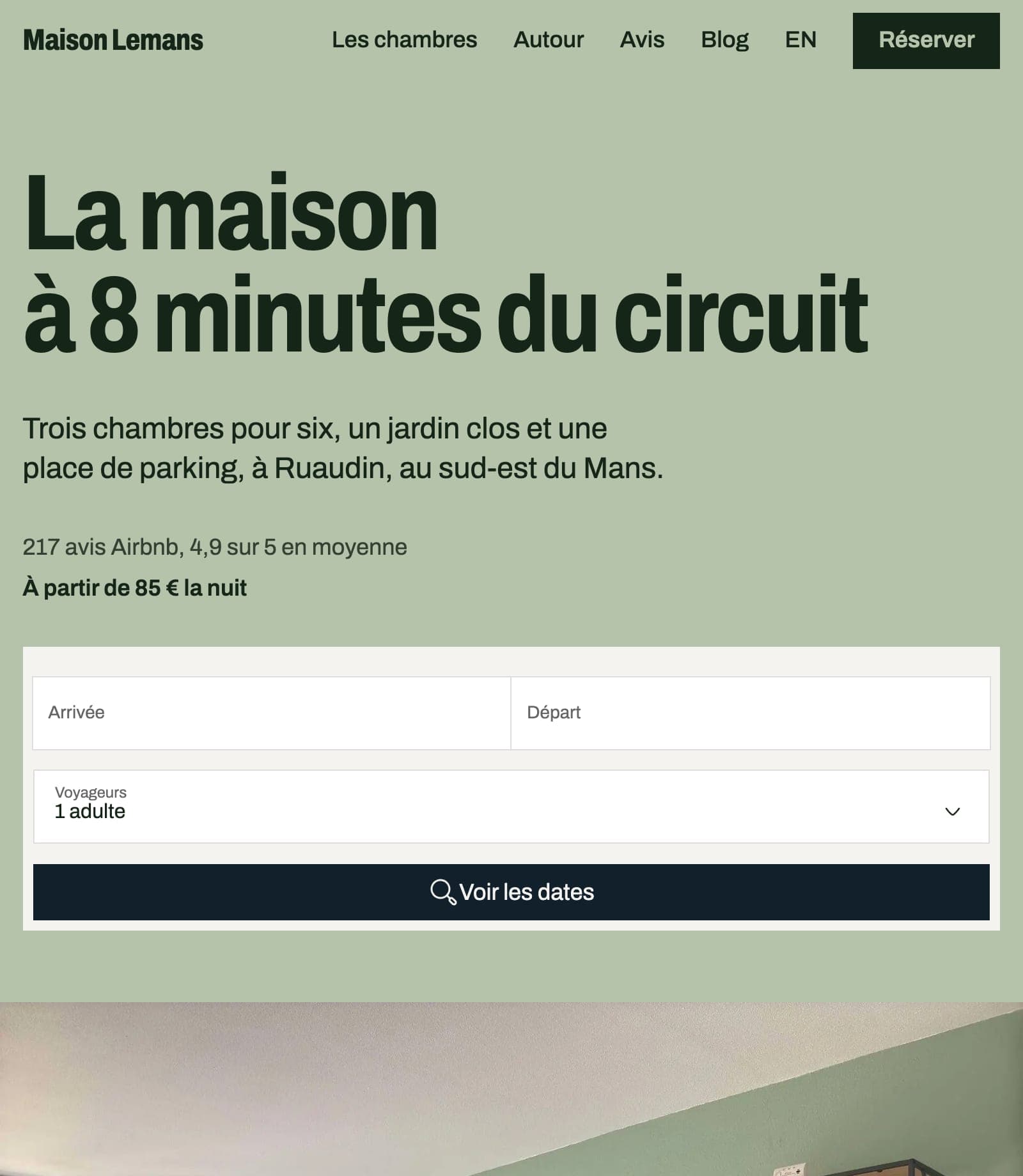 La page d’accueil du site Maison Lemans, vue dans le cœur de CrushCode