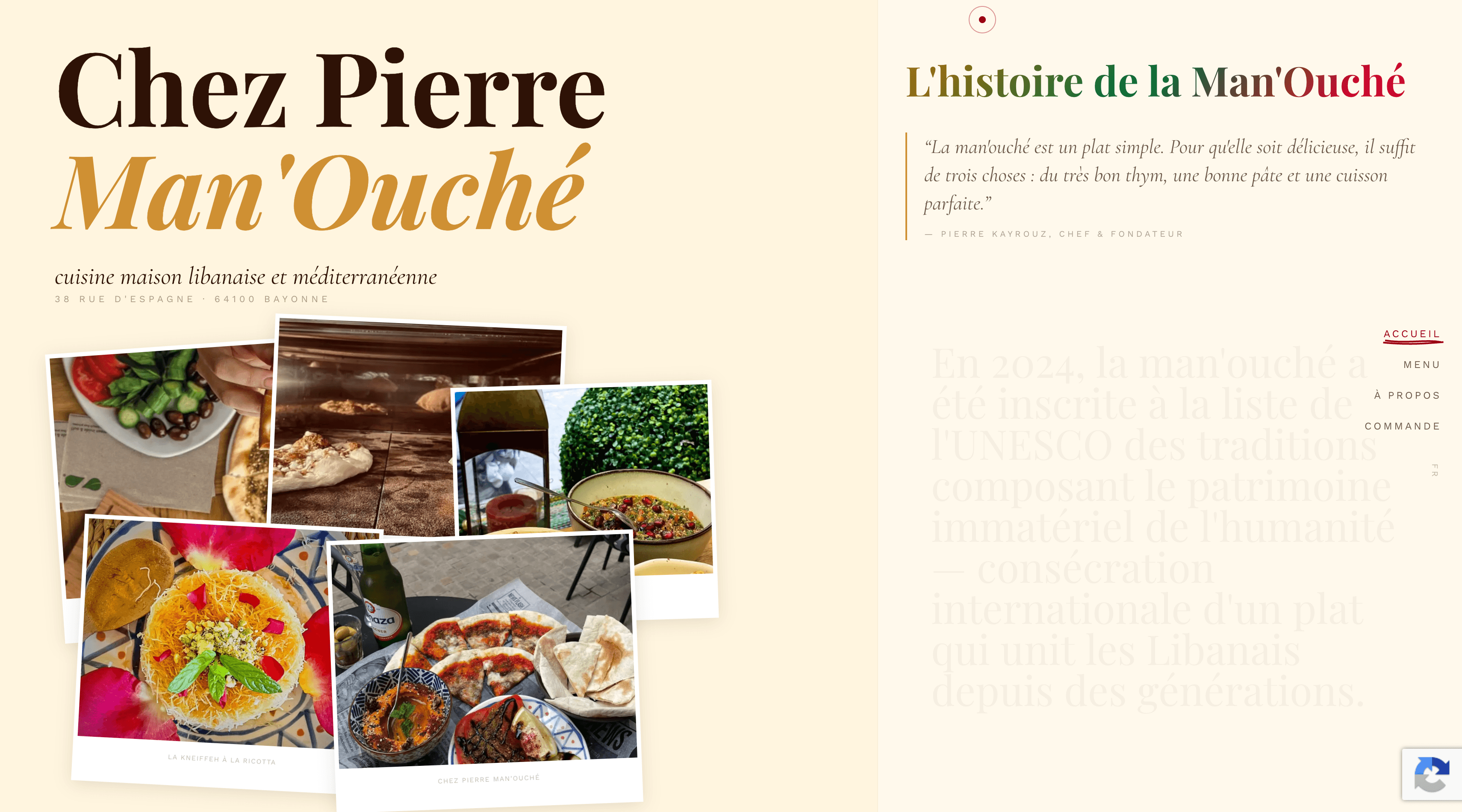 Chez Pierre Man'Ouché – Cuisine Libanaise, Bayonne